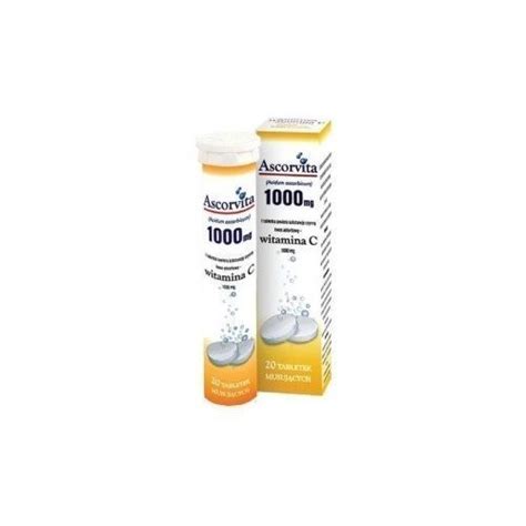 ASCORVITA tabl mus 1000mg x 20tabl Odporność i wzmocnienie