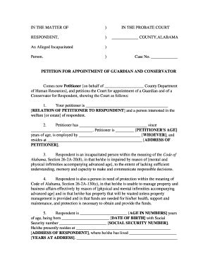 Alabama Conservatorship Forms Complete With Ease Airslate Signnow