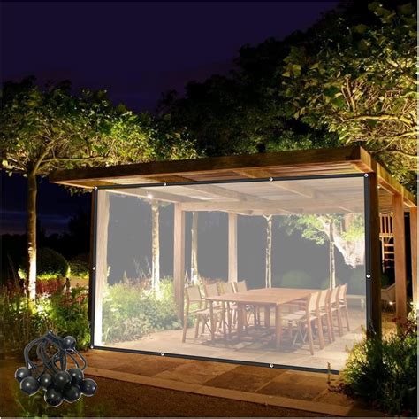 Amazon.com : Outdoor Patio Garden Heavy-Duty Tarpaulin, Vinyl Curtain ...