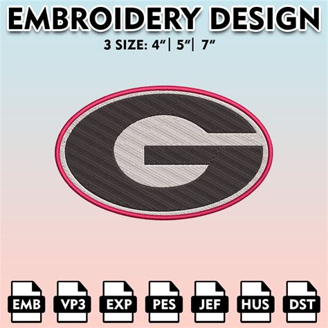 NCAA Logo Embroidery Designs, NCAA Bulldogs, Georgia Bulldog | Inspire ...