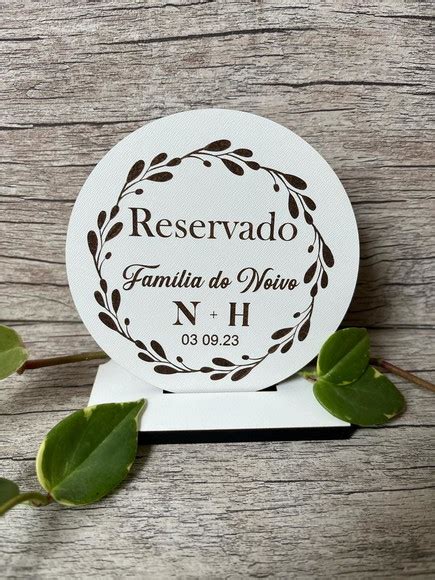 Placa Reservado Casamento E Festas Elo Produtos Especiais