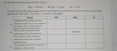 Solved Consider The Following Reversible Reaction A Chegg