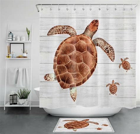 Inpercust Oceanic Oasis Bathroom Collection Featuring Sea Turtle Shower