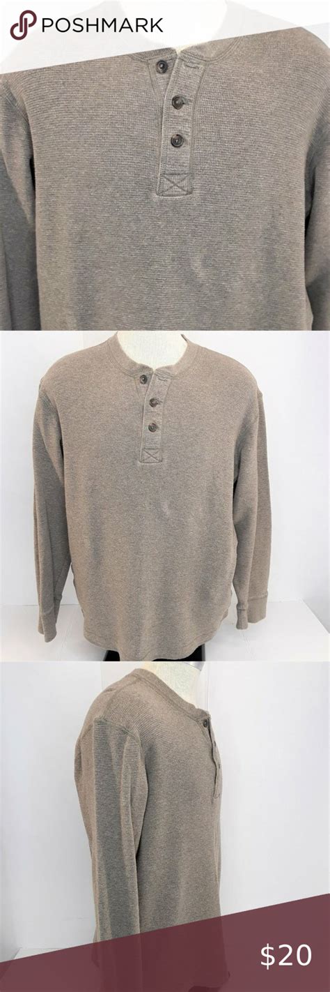 Eddie Bauer Thermal Henley Shirt Xl Long Sleeve Henley Shirts Henley Shirt Men Thermal Henley