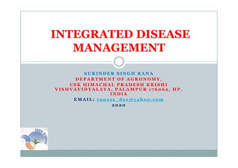 PDF Lecture 22 Integrated Disease Management