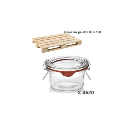 1 Palette De 4620 Bocaux Droits 50 Ml Weck Avec Couvercles Et Joints