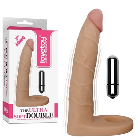 The Ultra Soft Double 18 Cm Titreşimli Ultra Yumuşak Anal Protez Penis