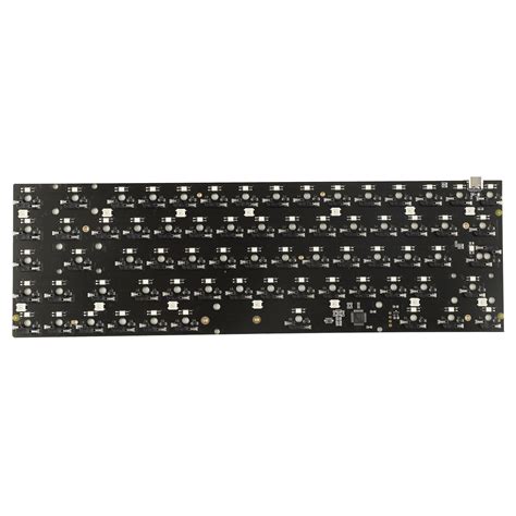 65 68 Fully Programmable Hot Swap PCB Underglow RGB Switch RGB Aluminum Plate For ZJ68 YMD68