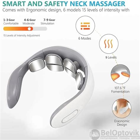 Электроимпульсный массажер для шеи Smart Neck Massager JT-66 (6 ...