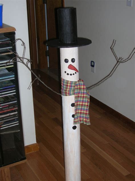 Snowman Wooden Fence Post Fence Post Crafts Kid Friendly Crafts