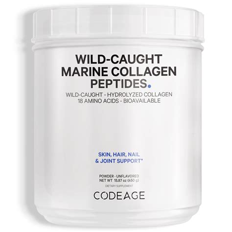 Codeage Wild Caught Marine Collagen Peptides Powder Meatless Collagen