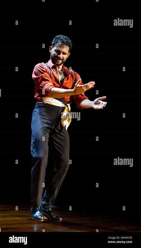 Captivating Male Flamenco Dancer In Colorful Stage Costume Exudes