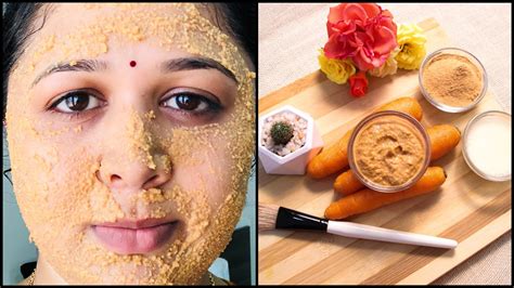 Carrot Face Pack For Soft And Smooth Skin Homemade Carrot Powder Youtube