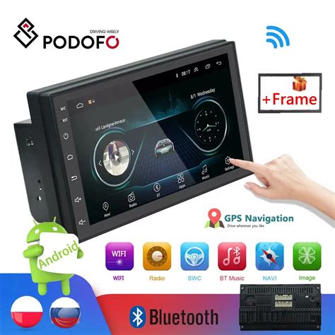 Podofo 2din araba radyo Android multimedya oynatıcı Autoradio 2 Din 7