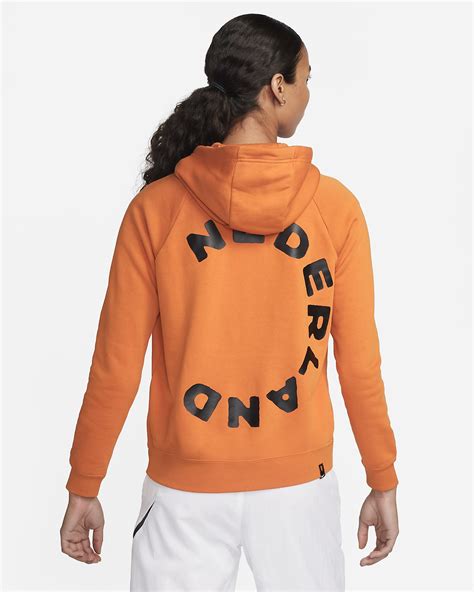 Nike Nederland Essential Hoodie 2022 2024 Dames Oranje Zwart