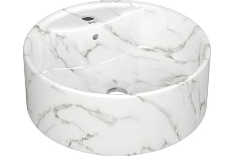 Раковина накладная со смесителем Bauedge ( BAU Element D41, мрамор ...