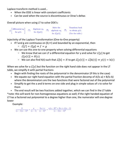 MTH235 Chapter 3 2 Laplace Transform Method Is Used When The ODE