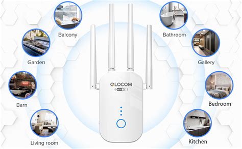 QLOCOM 2023 Newest WiFi Extender Booster Blazing Fast 1200Mbps WiFi