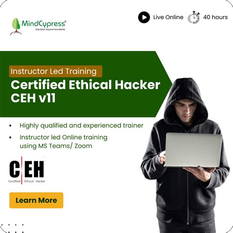 Certified Ethical Hacker V11 Certification Instructor Led Online Train Mindcypress