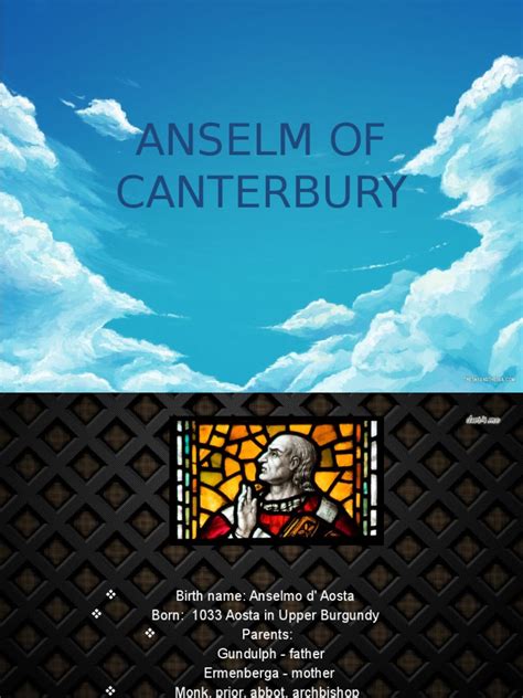 Anselm of Canterbury | PDF