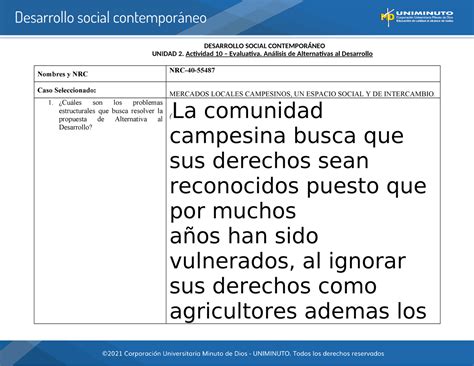 Desarrollo Social Contemporaneo Desarrollo Social Contempor Neo