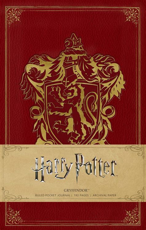 Harry Potter Gryffindor Ruled Pocket Journal Book By Insight