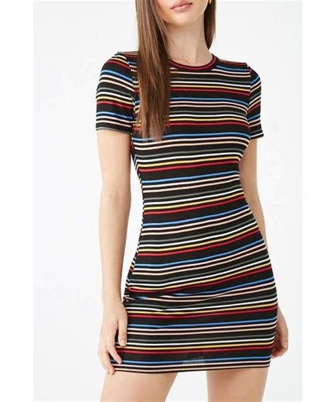 Forever 21（フォーエバー トゥエンティーワン）の「forever 21 Striped Bodycon T Shirt Dress