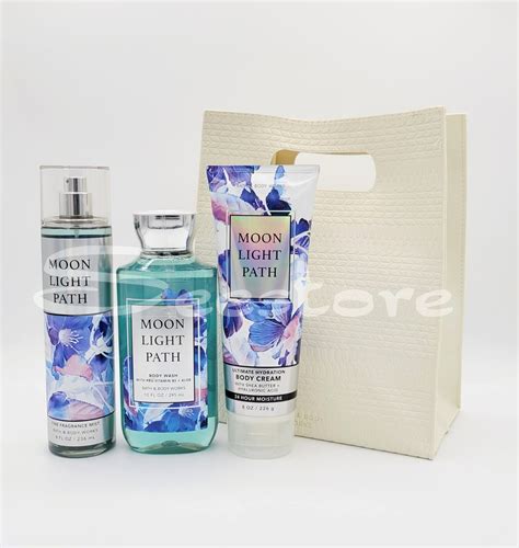 Bath Body Works Moonlight Path Gift Bag Set Body Mist Body Wash