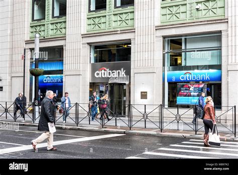 New York City, USA - October 30, 2017: Citibank Citi bank branch in ...