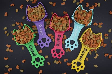 Personalized Cat Food Kibble Scoop Custom Cat Scoop Pet Kibble Scoop ...