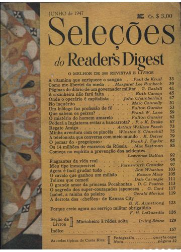 Sebo do Messias Revista Seleções do Reader s Digest Ano 1947 Junho