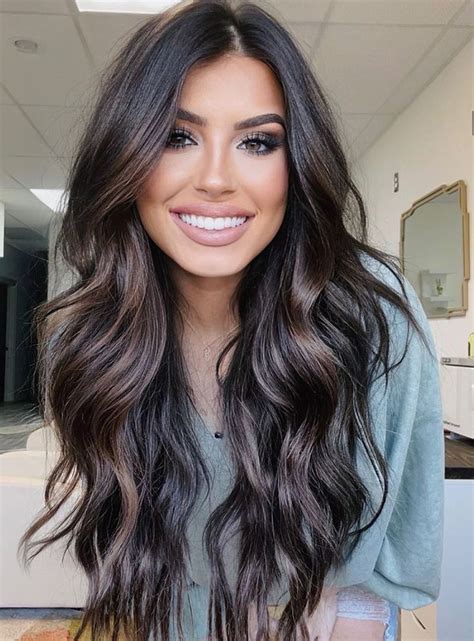 Brunette Hair With Highlights Fall Brunette Hair Color Balayage Dark