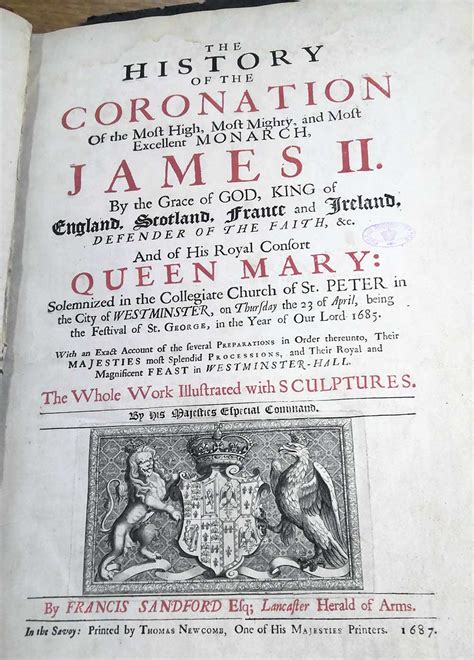 The Coronation Of James Ii The National Archives Blog