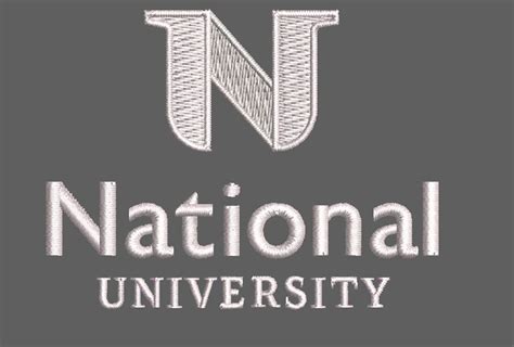 National University Logo Embroidery Patterndesign National University