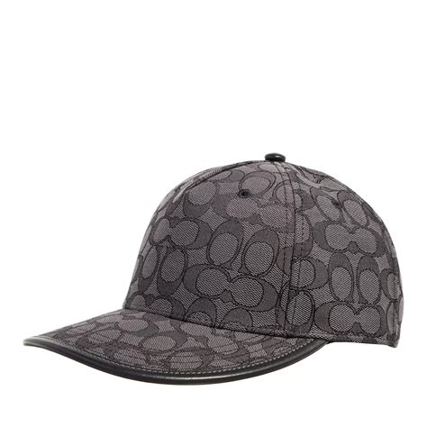 Coach Signature C Jacquard Baseball Hat Charcoal Baseball Kappe