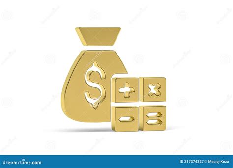 Dorado D Contabilidad Icono Aislado En Blanco Stock De Ilustraci N