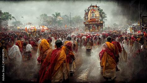 Plakat Ai Generated Image Of The Annual Grand Rath Yatra Or Car