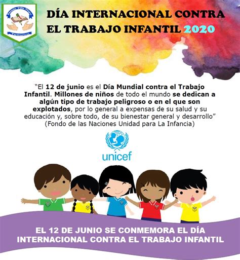 12 De Junio Dia Internacional Contra El Trabajo Infantil Escuela