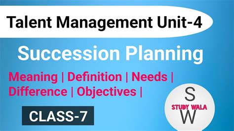 Succession Planningmeaningdefinitionneedsdifferenceobjectivessuccession Planning In Hindi