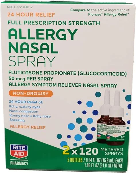 Rite Aid Allergy Relief Fluticasone Propionate Nasal Spray 50mcg 2