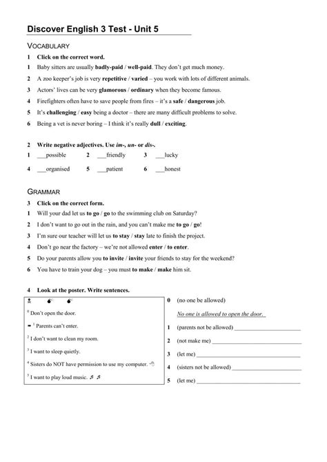 469289 | Discover English 3 Unit Test 5 | english_plus