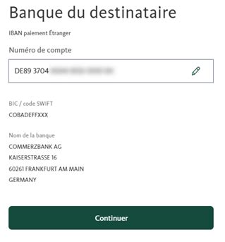 Comment saisir un virement à létranger Banque Migros