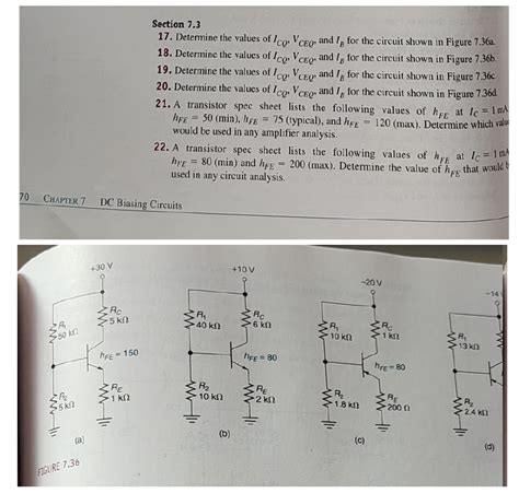 Solved Section 7 3 17 Determine The Values Of ICQ VCEQ And Chegg