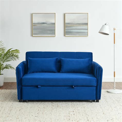 Amazon.com: ERYE Modern Convertible Loveseat Sofa Bed, Compact ...