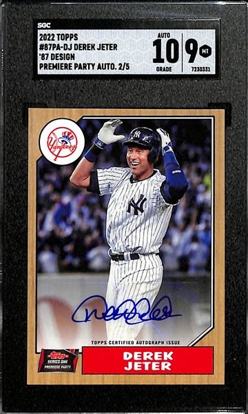 Lot Detail Topps Premiere Party Derek Jeter Autograph