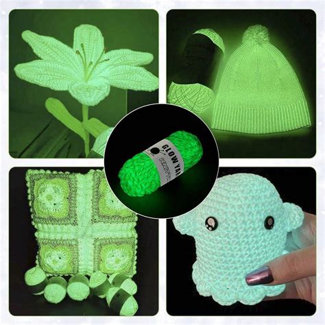 Rolls Glow In The Dark Yarn Yard Luminous Yarn For Crocheting Soft