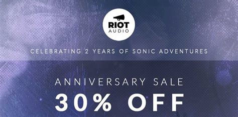 Riot Audio Announces 30 Off Anniversary Sale Sample Library Review