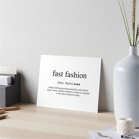 "Fast Fashion Definition | Dictionary Collection" Art Board Print for ...