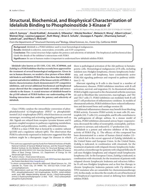 Pdf Structural Biochemical And Biophysical Characterization Of