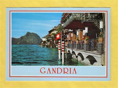 Cartolina Gandria Lago Di Lugano Panorama E Monte S Salvatore Non